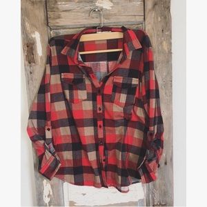 Red and Black Fall Flannel